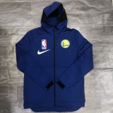 NBA warriors warm-up training appearance hooded zipper jacket  with chip  1:1