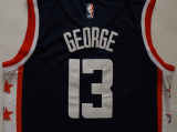 NBA New season clippers (new fabric print) 13 George City Edition dark blue, black, white, retro white