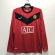 Retro  Manchester United Home Long Sleeve 1:1 Quality Soccer Jersey  2009-2010