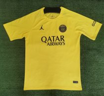 PSG Paris Training shirts Yellow Fans 1:1 Quality Soccer Jersey    23-24
