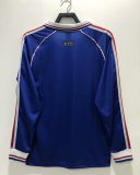 Retro France Home Long Sleeve 1:1 Quality Soccer Jersey  1998