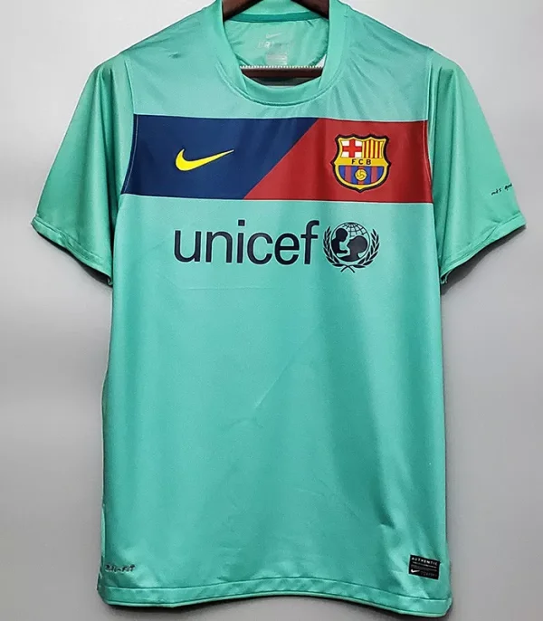 Retro Barcelona Away Green  1:1 Quality Soccer Jersey   2010-2011