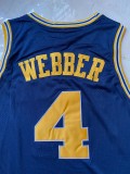 NCAA University of Michigan # 4 Chris Webber dark blue jersey