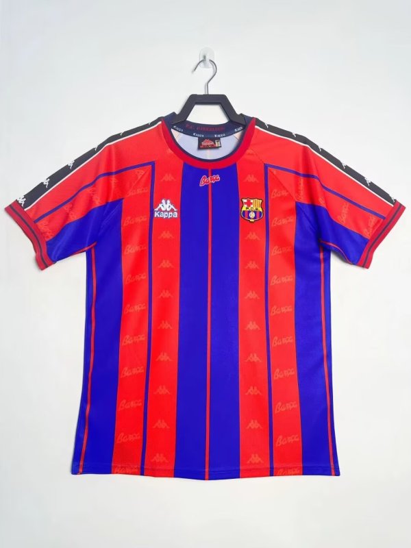 Retro Barcelona Home  1:1 Quality Soccer Jersey   1997-1998