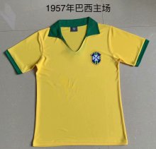 Retro Brazil Home 1:1 Quality Soccer Jersey   1957