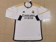 Real Madrid  Home Long Sleeve  Fans  1:1 Quality Soccer Jersey    23-24
