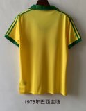Retro Brazil  Home Fans    1:1 Quality Soccer Jersey  1978