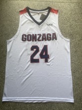 NCAA University of Gonzaga #24 white university Jersey