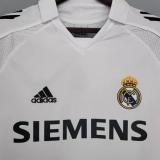 Retro Real Madrid Home Long sleeve1:1 Quality Soccer Jersey  2005-2006