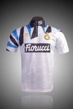 Retro Inter Milan White Away   1:1 Quality Soccer Jersey   1992-1993