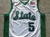 NBA Michigan Spartans #5 white university shirt