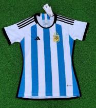 Argentina Home Women Fans  3 Stars 1:1 Quality Soccer Jersey    2022