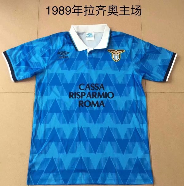 Retro  Lazio Home 1:1 Quality Soccer Jersey  1989