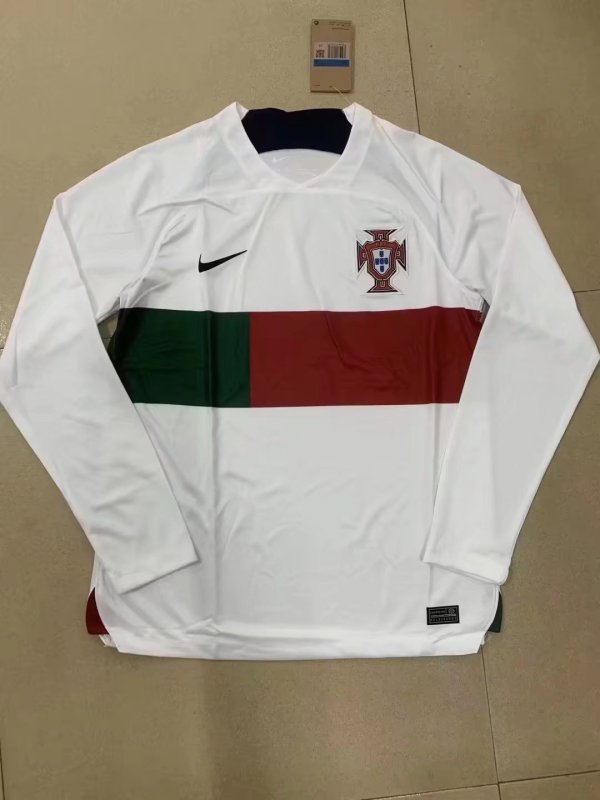 Portugal  Away Long Sleeve  Fans  1:1 Quality Soccer Jersey   22-23