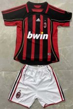Retro AC home kids set 1:1 Quality Soccer Jersey  2006-2007