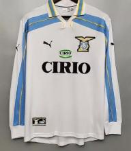 Retro Lazio Away Long Sleeve  1:1 Quality Soccer Jersey  1998-2000