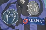 Retro Real Madrid away Black Sleeve  1:1 Quality Soccer Jersey    2016-2017