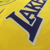 NBA Laker crew retro Yellow No. 8 Kobe  with chip  1:1