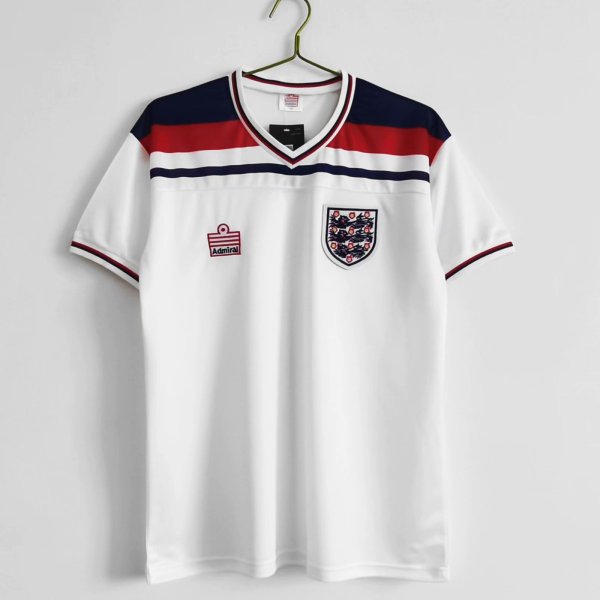 Retro England Home 1:1 Quality Soccer Jersey  1982