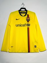 Retro Barcelona  Away Long Sleeve   1:1 Quality Soccer Jersey    2008-2009
