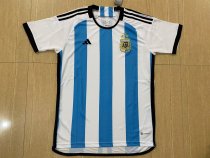 Argentina Home Fans 3 Stars  1:1 Quality Soccer Jersey  2022