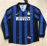 Retro Inter Milan home Long sleeve 1:1 Quality Soccer Jersey    1998-1999