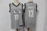 NBA 2021 Nets #13 Harden  grey
