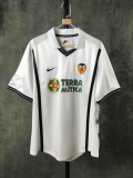 Retro Valencia Home  1:1 Quality Soccer Jersey  2001-2002
