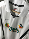 Retro Valencia Home  1:1 Quality Soccer Jersey  2001-2002