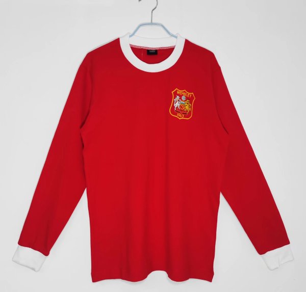 Retro Manchester United Home Long Sleeve 1:1 Quality Soccer Jersey  1963