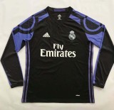 Retro Real Madrid away Black Sleeve  1:1 Quality Soccer Jersey    2016-2017