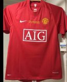 Retro Manchester United Home With Embroidery Champion 1:1 Quality Soccer Jersey   2007-2008
