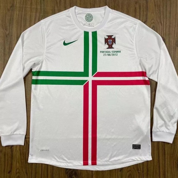 Retro Portugal Away Long Sleeve 1:1 Quality Soccer Jersey  2012