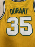 NBA Supersonic Retro #35 Durant vintage yellow top Mesh Jersey