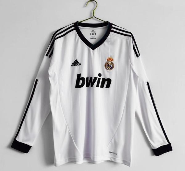 Retro Real Madrid Home Long Sleeve 1:1 Quality Soccer Jersey  2012-2013