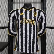 Juventus  Home Long Sleeve  Player 1:1 Quality Soccer Jersey   23-24