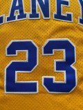 NBA Jordan high school #23 yellow shirt