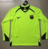 Retro Barcelona Away Long Sleeve 1:1 Quality Soccer Jersey   2005-2006