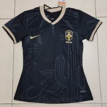 Brazil Black  Women Fans  1:1 Quality Soccer Jersey   22-23