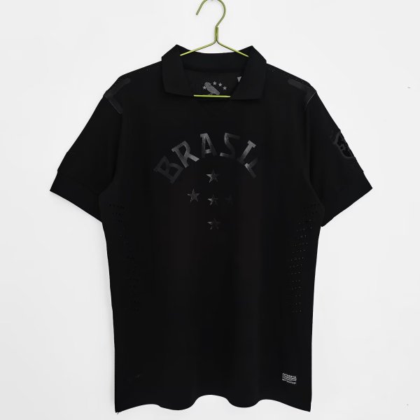 Retro Brazil  Black  1:1 Quality Soccer Jersey   2013-2014