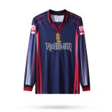 Retro Iron Maiden West Ham Home  Long Sleeve 1:1 Quality Soccer Jersey  1998