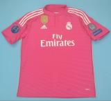 Retro Real Madrid Home  Long Sleeve Pink   2014-2015
