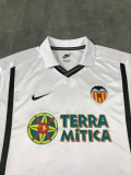 Retro Valencia Home  1:1 Quality Soccer Jersey  2001-2002