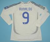 Retro Real Madrid Home Long Sleeve  2006 2007 1:1 Quality Soccer Jersey