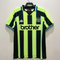 Retro Manchester City Away 1:1 Quality Soccer Jersey  1998-1999