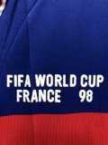 Retro France Home Long Sleeve 1:1 Quality Soccer Jersey  1998