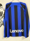 Inter Milan  Home Long Sleeve Fans  1:1 Quality Soccer Jersey    22-23