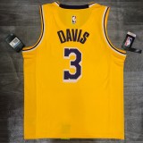 NBA Los Angeles crew neck vintage yellow 3 Davis  with chip  1:1