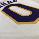 NBA Laker crew neck vintage white No.0 Nixon with chip  1:1