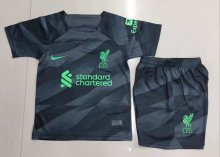 Liverpool goalkeeper Kids 1:1 Quality Soccer Jersey   23-24